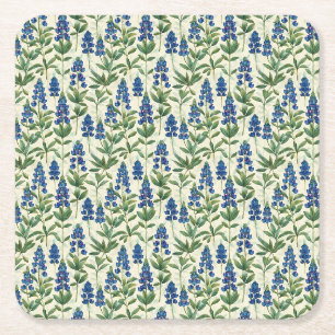 Dessous-de-verre Carré En Papier Papier Fleurs Texas Bluebonnet Tasse Lupin Fête