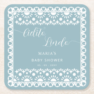 Dessous-de-verre Carré En Papier Papier mexicain Picado Cielito Lindo Baby shower