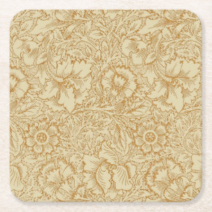 Dessous-de-verre Carré En Papier Papier peint floral Poppy de William Morris