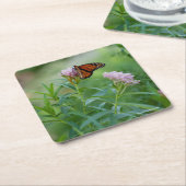 Dessous-de-verre Carré En Papier Papillon de monarque (Incliné)