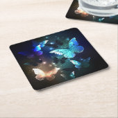 Dessous-de-verre Carré En Papier Papillon de nuit (Incliné)