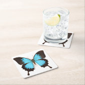 Dessous-de-verre Carré En Papier Papillon d'Ulysse (En situation)