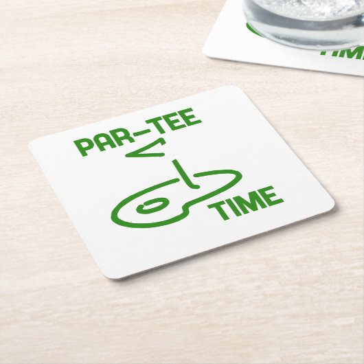 Dessous-de-verre Carré En Papier Par Tee Time (Incliné)