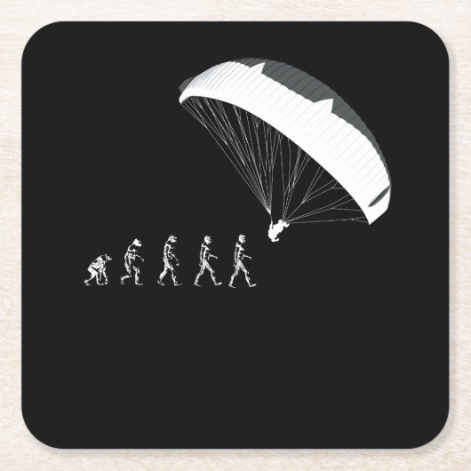 Dessous-de-verre Carré En Papier Parachutes Parapente L'évolution (Devant)