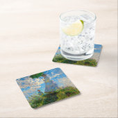 Dessous-de-verre Carré En Papier Parasol Monet Femme Impressionnisme (En situation)