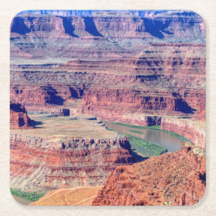 Dessous-de-verre Carré En Papier Parc d'état des chevaux morts Moab Utah