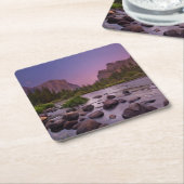 Dessous-de-verre Carré En Papier Parc national de Yosemite au crépuscule (Incliné)