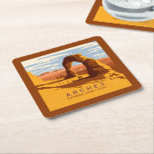 Dessous-de-verre Carré En Papier Parc national des Arches | Utah (Incliné)