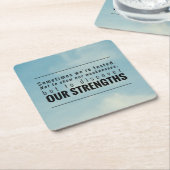 Dessous-de-verre Carré En Papier Parfois nous sommes examinés (Incliné)