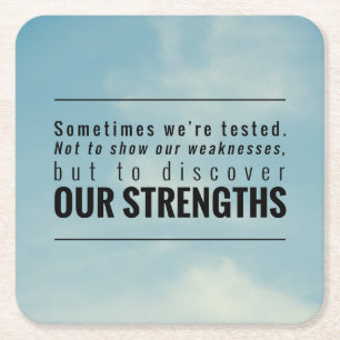 Dessous-de-verre Carré En Papier Parfois nous sommes examinés