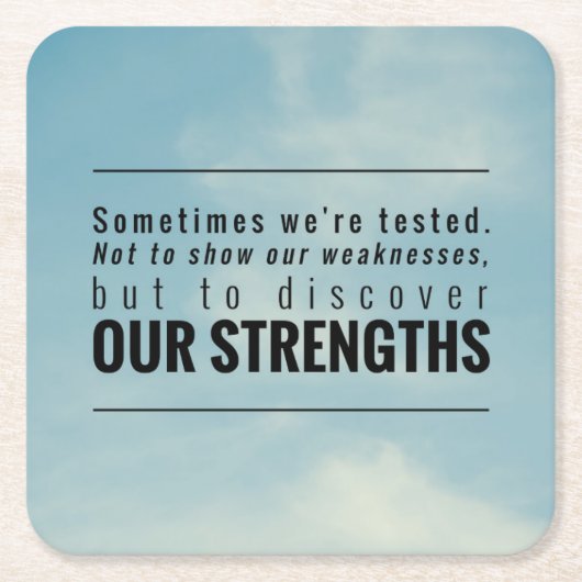 Dessous-de-verre Carré En Papier Parfois nous sommes examinés (Devant)