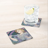 Dessous-de-verre Carré En Papier Parfum, Alphonse Mucha (En situation)