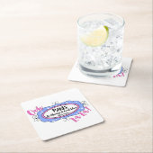 Dessous-de-verre Carré En Papier Paris (En situation)