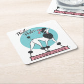 Dessous-de-verre Carré En Papier Parlure de caniche (Incliné)