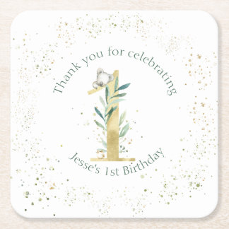 Dessous-de-verre Carré En Papier Parti australien Koala