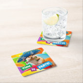 Dessous-de-verre Carré En Papier Parti Chipmunk De Sombrero (En situation)