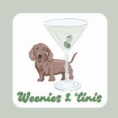 Dessous-de-verre Carré En Papier Parti Weenies & Martinis