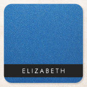 Dessous-de-verre Carré En Papier Parties scintillant bleue, Arrière - plan Parties  (Devant)