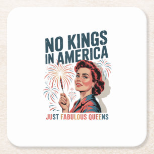 Dessous-de-verre Carré En Papier Pas de rois en Amérique Fabulous Queens Pride 2025