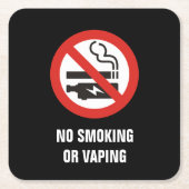 Dessous-de-verre Carré En Papier Pas de tabac ou de clapet (Devant)