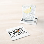 Dessous-de-verre Carré En Papier Pas mon roi (En situation)