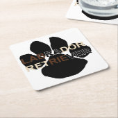 Dessous-de-verre Carré En Papier Passe de nom LR (Incliné)