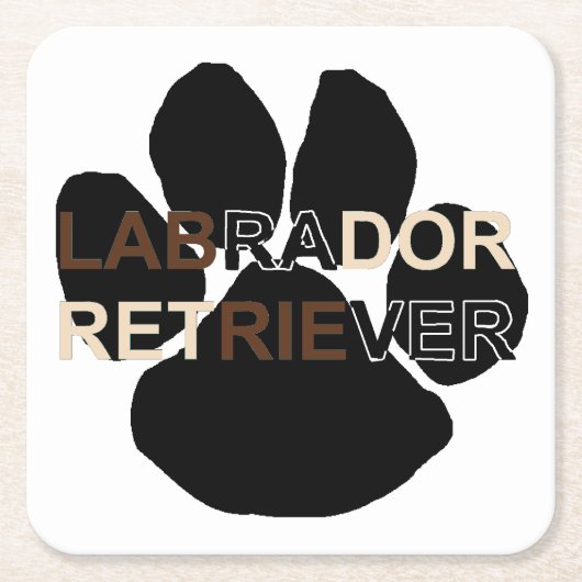 Dessous-de-verre Carré En Papier Passe de nom LR (Devant)