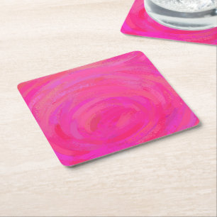 Dessous-de-verre Carré En Papier Passion rose