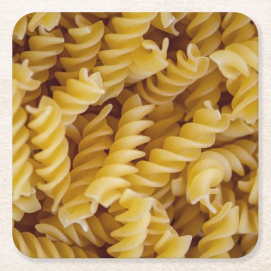 Dessous-de-verre Carré En Papier Pasta Fusilli Noodles (Devant)