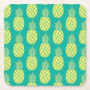 Dessous-de-verre Carré En Papier Pastel Pineapples
