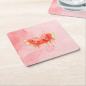 Dessous-de-verre Carré En Papier Pastèque (Incliné)