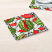 Dessous-de-verre Carré En Papier Pastèque Palestine - Slice (Incliné)