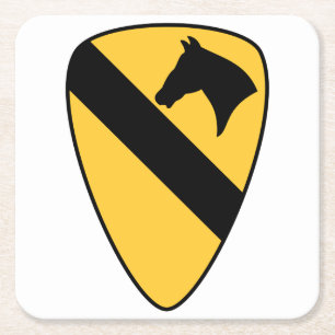 Dessous-de-verre Carré En Papier Patch de la 1re division de cavalerie patriotique