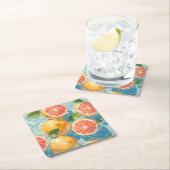 Dessous-de-verre Carré En Papier Pâte de pamplemousse (En situation)