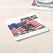 Dessous-de-verre Carré En Papier Patriote américain (Incliné)