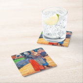 Dessous-de-verre Carré En Papier Paul Gauguin - Paysannes Bretonnes (En situation)