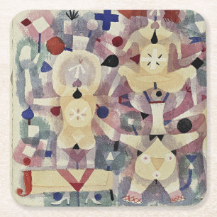 Dessous-de-verre Carré En Papier Paul Klee, Carnaval dans la neige,