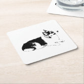 Dessous-de-verre Carré En Papier Pause de profil (Incliné)