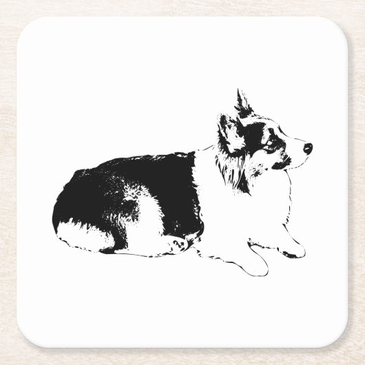 Dessous-de-verre Carré En Papier Pause de profil (Devant)