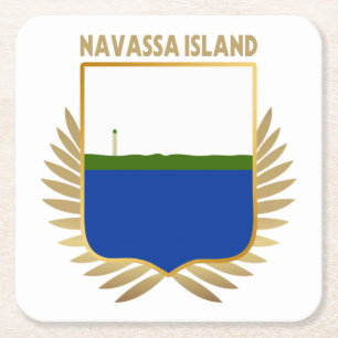Dessous-de-verre Carré En Papier Pavillon de l'île de Navassa