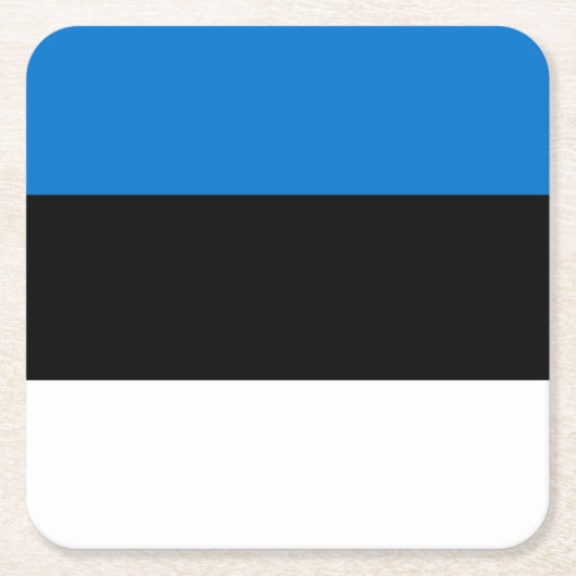 Dessous-de-verre Carré En Papier Pavillon Estonie (Devant)