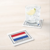 Dessous-de-verre Carré En Papier Pays-Bas (En situation)