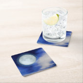 Dessous-de-verre Carré En Papier Paysage lunaire avec nuages lune (En situation)