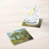 Dessous-de-verre Carré En Papier Paysage Paysage Frédéric Bazille Impressionniste (En situation)