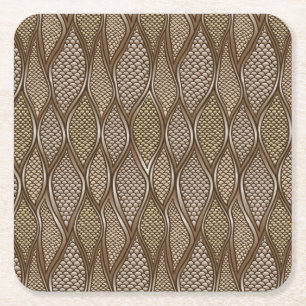 Dessous-de-verre Carré En Papier Peau de serpent stylisée