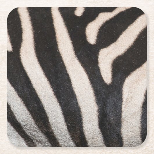 DESSOUS-DE-VERRE CARRÉ EN PAPIER PEAU ZEBRA (Devant)