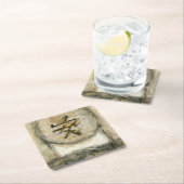 Dessous-de-verre Carré En Papier Peinture de tranquillité chinoise par Mauro (En situation)