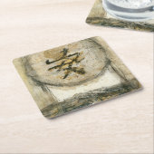 Dessous-de-verre Carré En Papier Peinture de tranquillité chinoise par Mauro (Incliné)