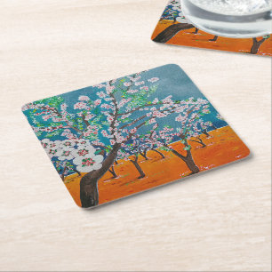 Dessous-de-verre Carré En Papier Peinture Huerto de Almendros par Alfred Fox