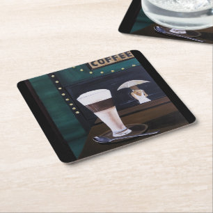 Dessous-de-verre Carré En Papier Peinture Latte Macchiato par Alfred Fox